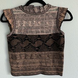Alexander McQueen Python Print Top NWOT